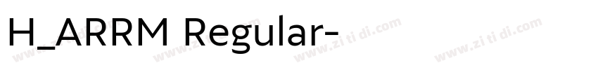 H_ARRM Regular字体转换